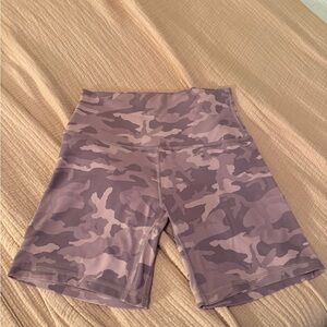 lululemon athletica Purple Camo Bike Shorts